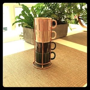 Stackable espresso mugs